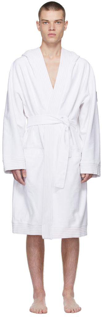 We11done White Jersey Gown Robe