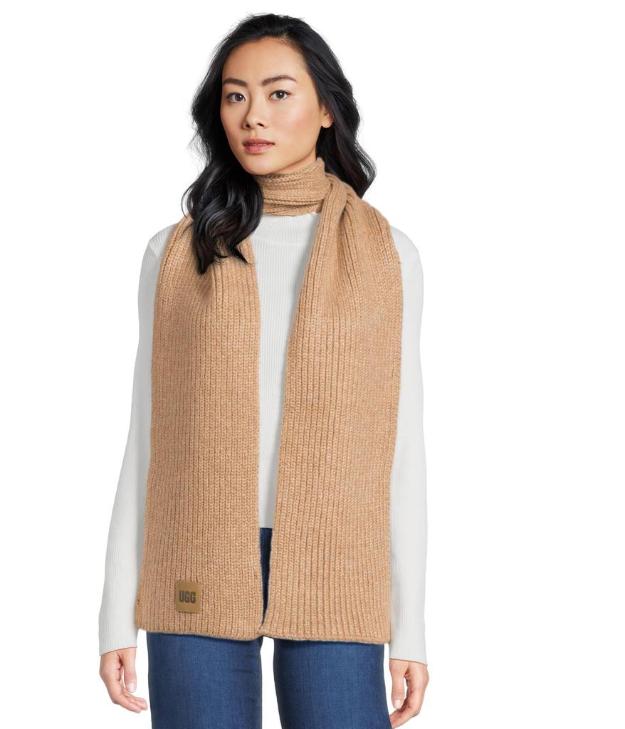 UGG Women's Faux Fur Pull Through Scarf with Genuine Leather
