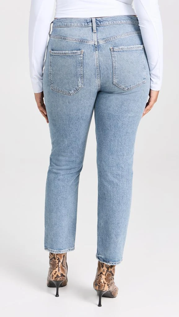 AGOLDE Riley Long High Rise Straight Jeans 8