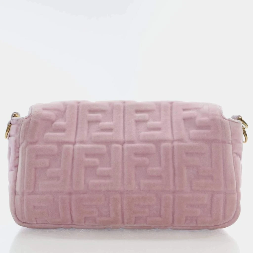 Fendi Fendi Rosa Confetti Velvet FF Embossed Baguette Shoulder Bags 2
