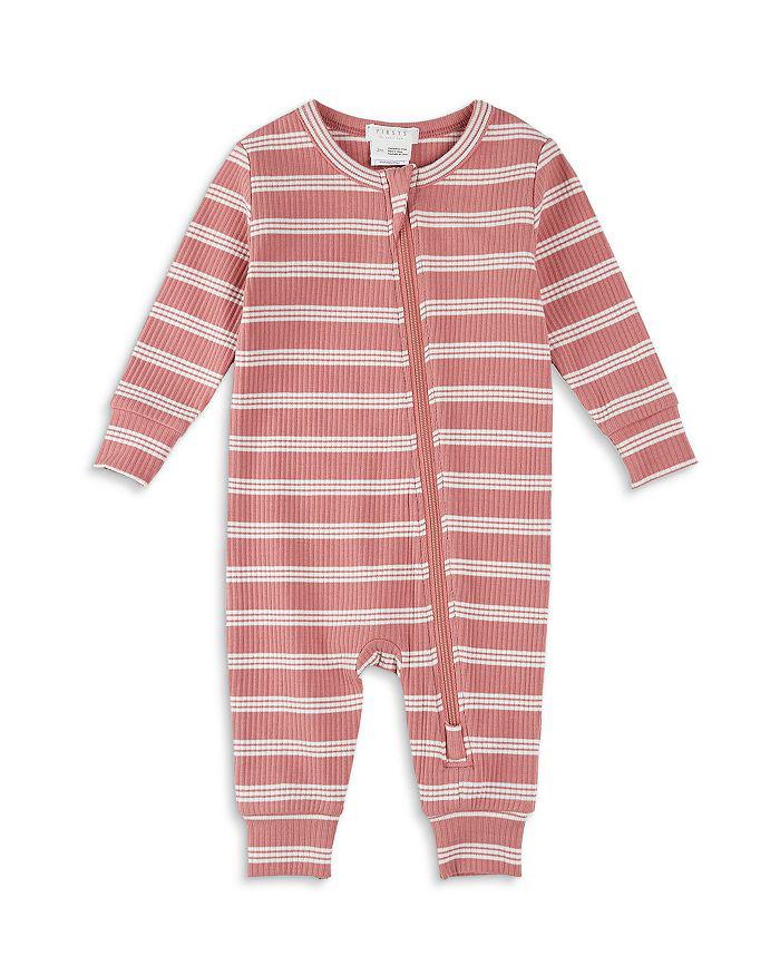 Petit Lem Girls' Bubblegum Striped Sleeper Coverall - Baby