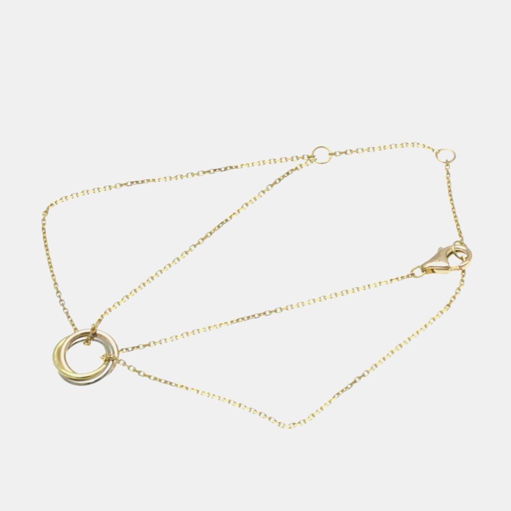 Cartier Cartier 18K Yellow Gold, Rose Gold, White Gold Trinity Chain Bracelet