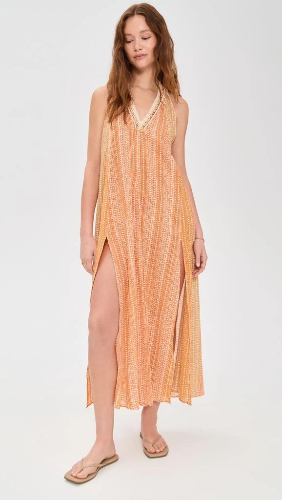 Poupette St Barth Long Dress Nava Stripe Coverup 4