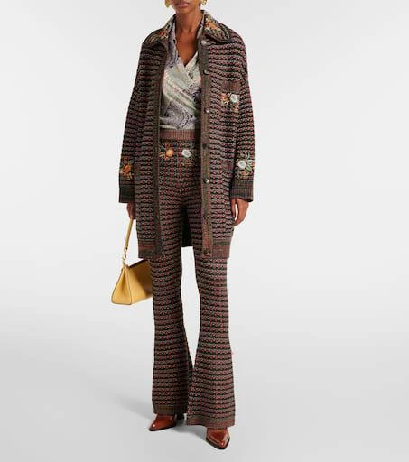 ETRO Embroidered high-rise flared pants 2