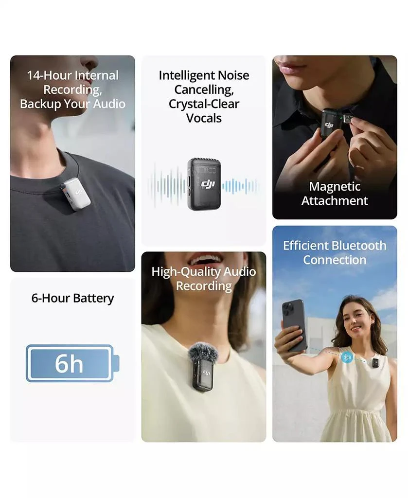 DJI High-Quality Noise-Canceling Wireless Microphone 6