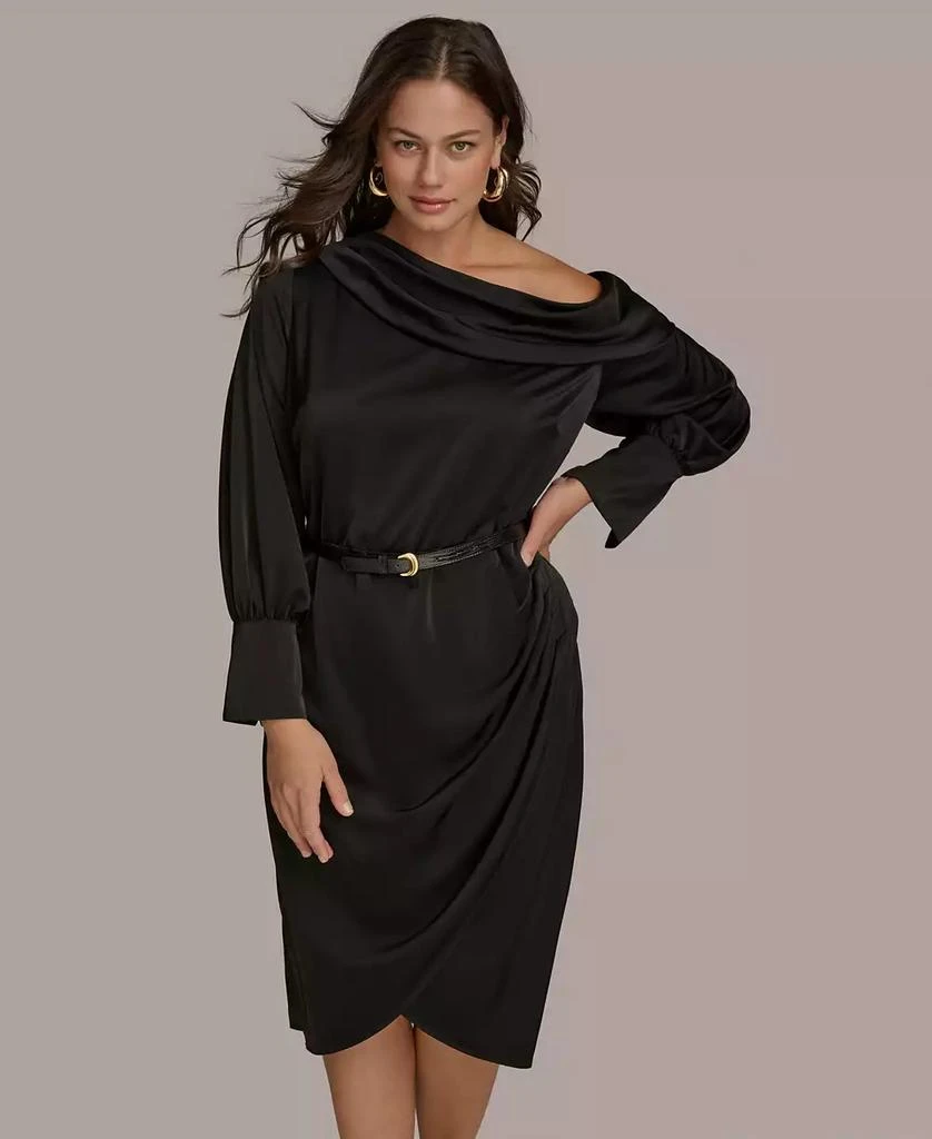 Donna Karan Plus Size One-Shoulder Sheath Dress 3