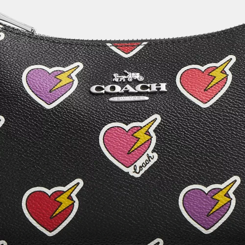 Coach Teri Shoulder Bag With Heart Bolt Print 7