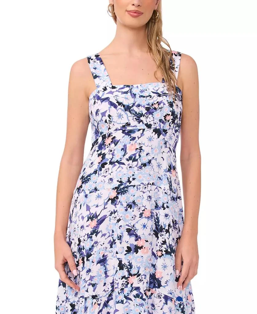 Vince Camuto Women
s Smocked Back Challis Square Neck Maxi Dress 2