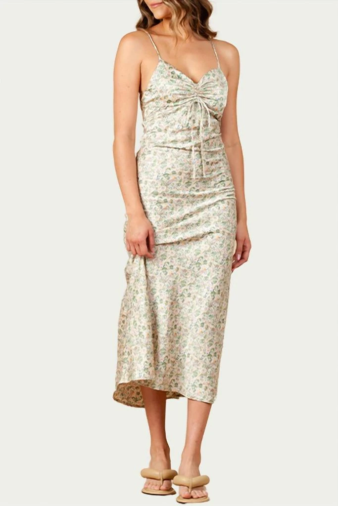 Lucca Lucca - FREESIA FLORAL-PRINT SATIN MAXI DRESS 1