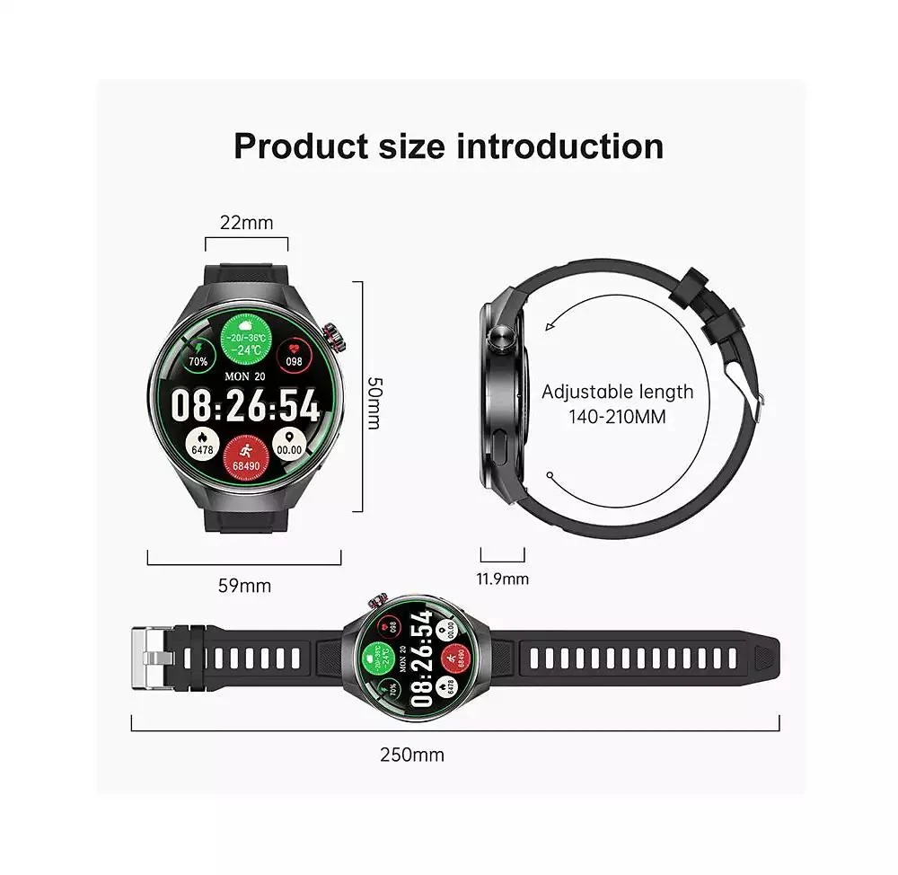 RUXING Smart 1.75'' Smart watch for Women Men With Bluetooth calling Multiple Sports Modes Intelligent Reminder Health Monitoring Voice Assistant 8