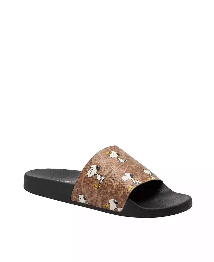 Coach X Peanuts Men's Signature Canvas Snoopy Print Pool Slide 1