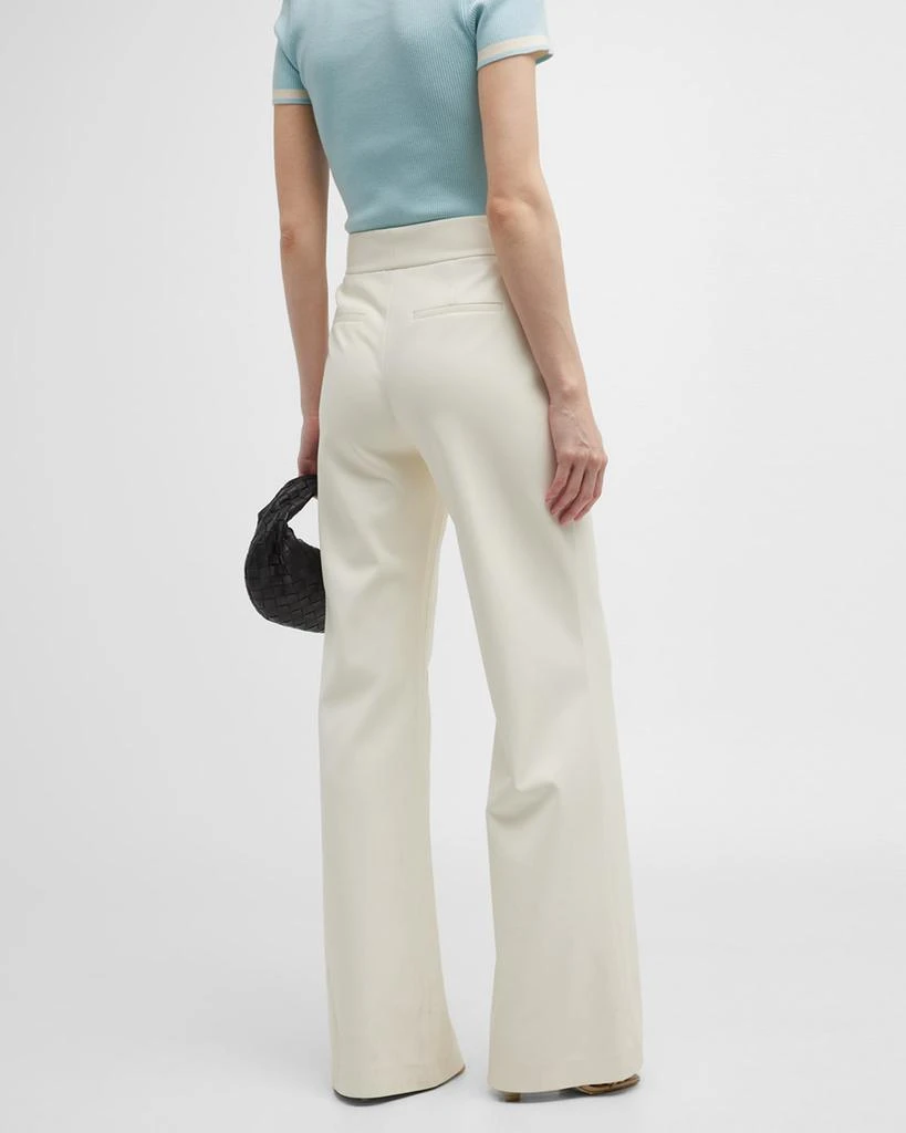 Alice + Olivia Dylan Vegan Leather Wide-Leg Pants 5