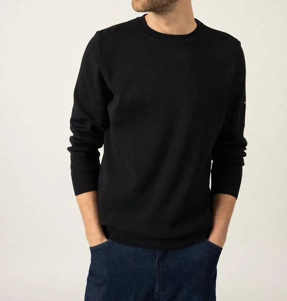 Saint James Cruiser Round Neck Jumper Sweater In Navy 3