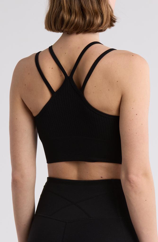 Zella Strappy Racerback Rib Sports Bra
