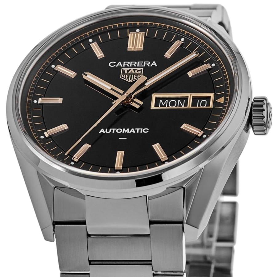 TAG Heuer Carrera Day-Date Automatic Black Dial Stainless Steel Men's Watch WDA2111.BA0043