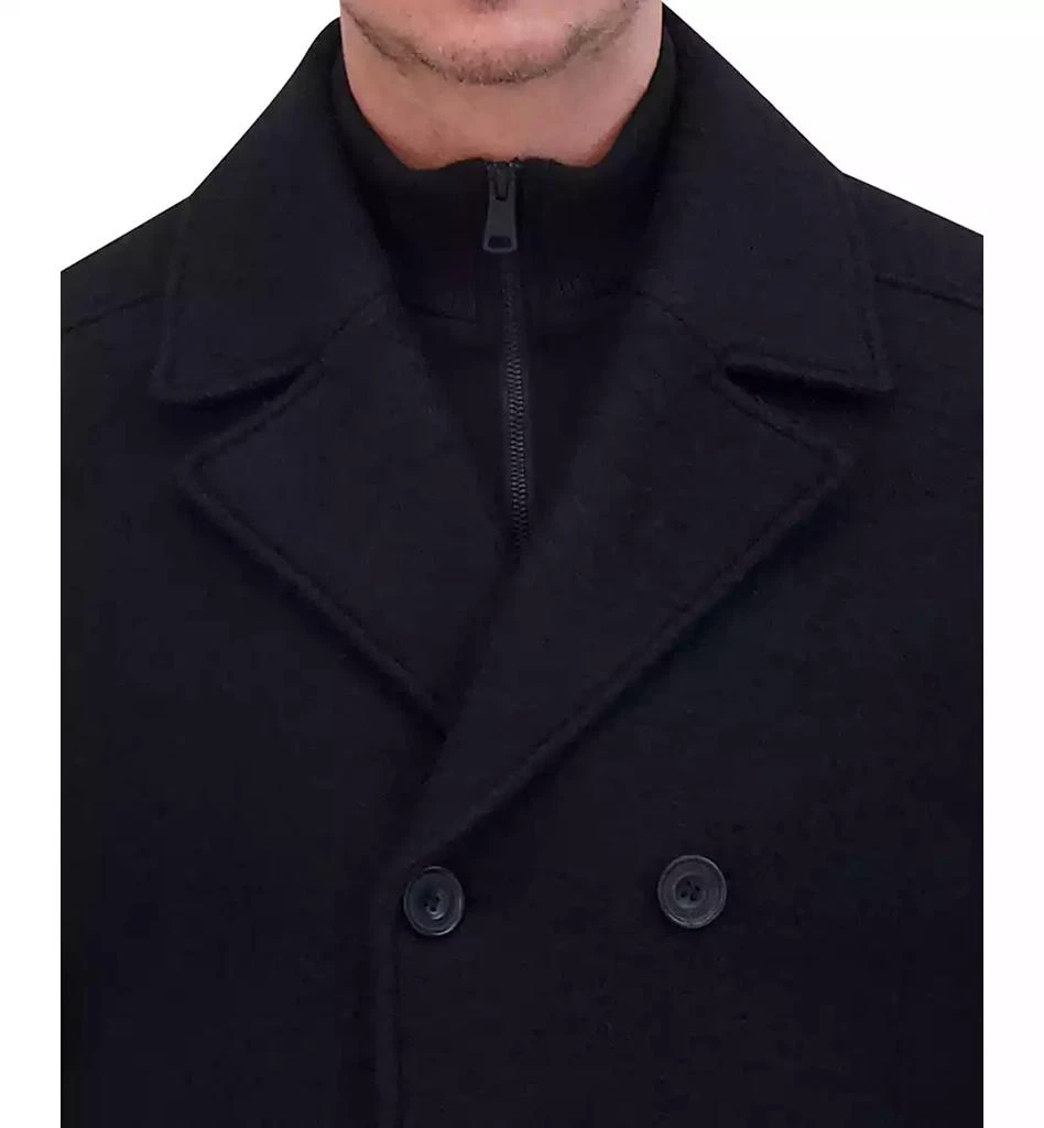 Kenneth Cole Men's Boucle Double Breasted Peacoat 4