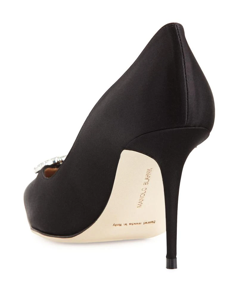 Manolo Blahnik Nadira Jeweled Satin 90mm Pump 4