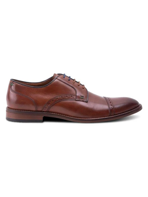 Paisley and Gray Leather Derby Brogues 1