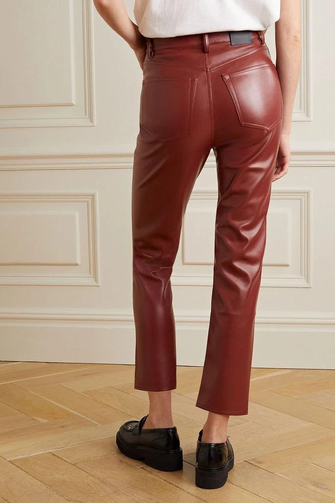 ANINE BING Sonya faux leather straight-leg pants 3