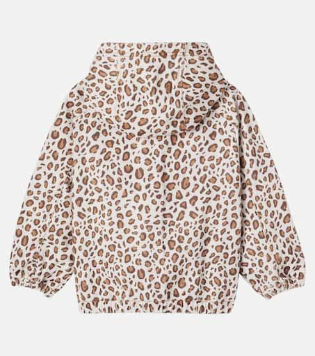 Tinycottons Leopard-print hooded cotton jacket 2