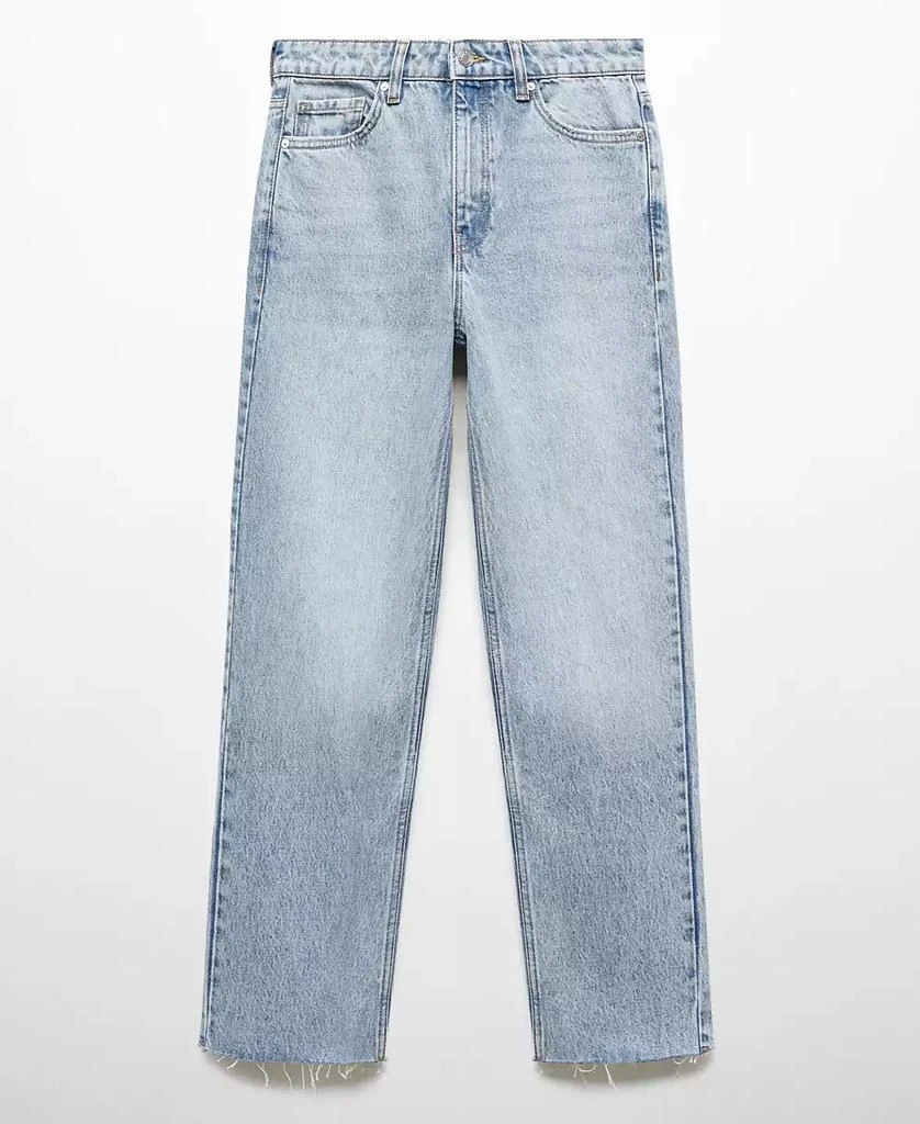 Mango Women's Straight-Fit Cropped Jeans 6