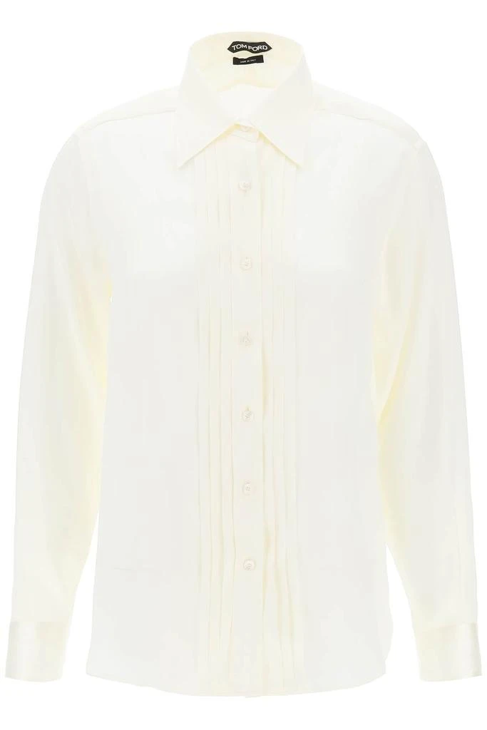 Tom Ford Women's Silk Charmeuse Blouse Shirt 1