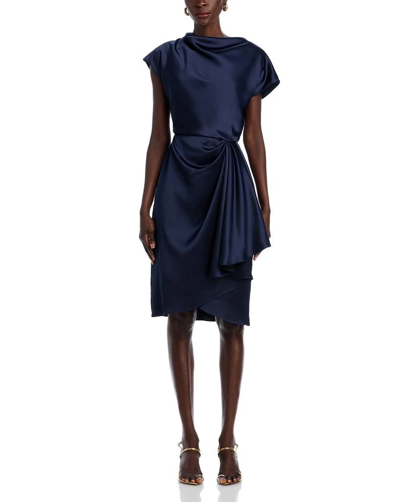 Amsale Asymmetric Draped Sheath Dress 7