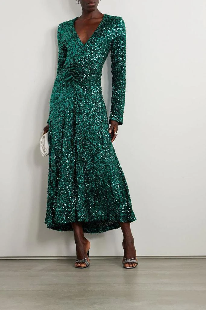 ROTATE Birger Christensen Sierra sequined stretch-tulle midi dress 2