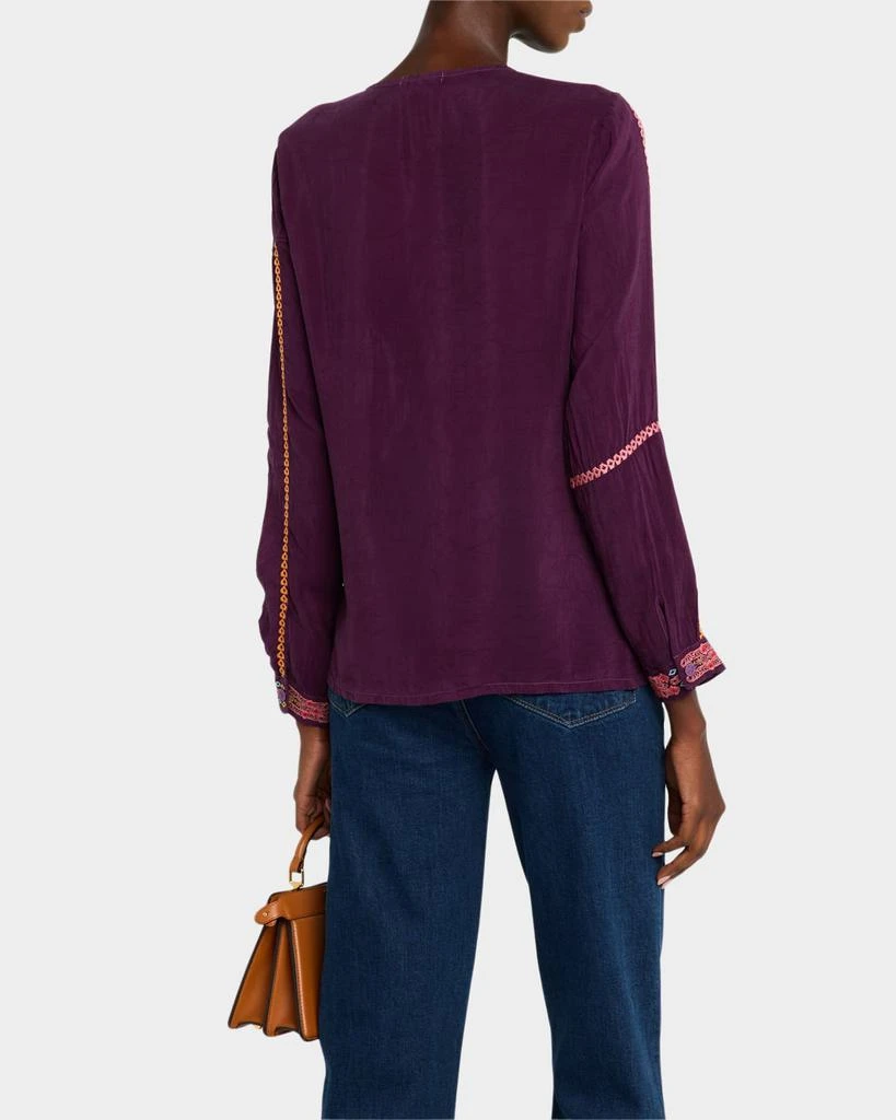 Johnny Was Primavera Catina Embroidered Blouse 3