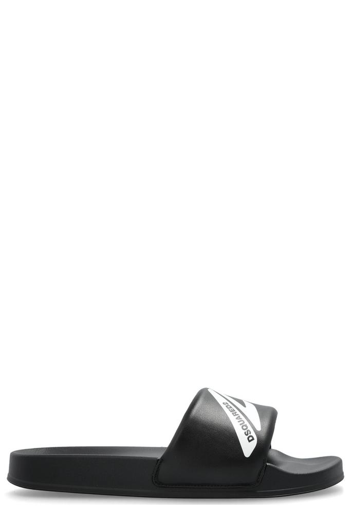 サンダル D SQUARED2 SLIDE SANDAL WITH LOGO DSQUARED2 logo-embroidered Slides | Neutrals | FARFETCH