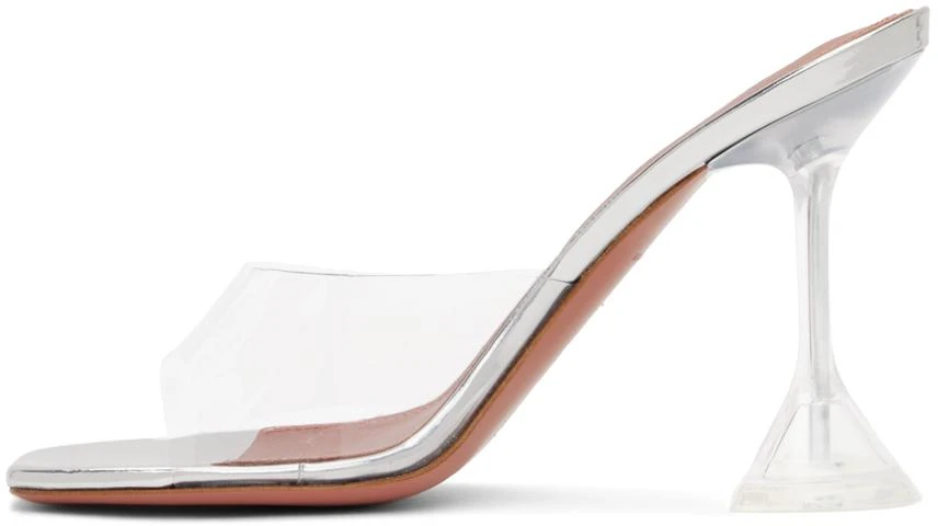Amina Muaddi Transparent Lupita Glass Slipper Heeled Sandals 3