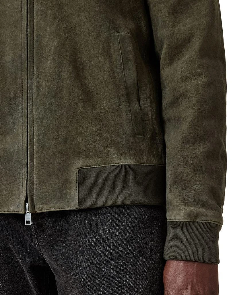 ALL SAINTS Buckley Regular Fit Waxed Goat Suede Bomber Jacket 6