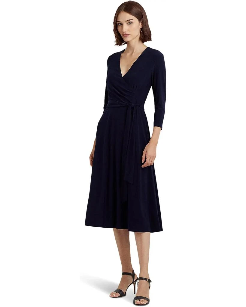 Ralph Lauren Surplice Jersey Dress - Lighthouse Navy - 4