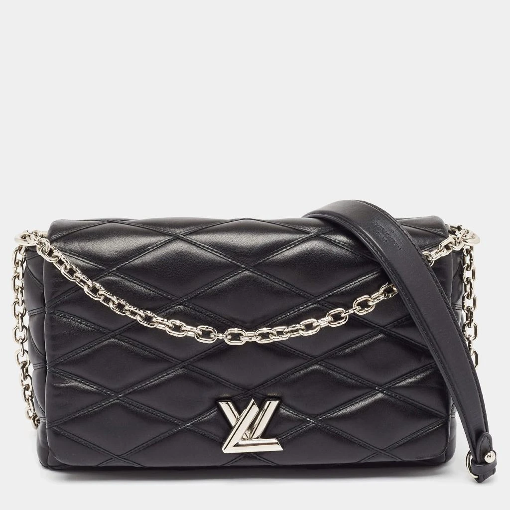 Louis Vuitton Louis Vuitton Black Leather Malletage GO-14 MM Bag 1