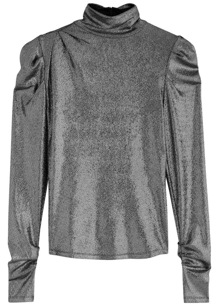 Isabel Marant Étoile Biaola metallic jersey top 1