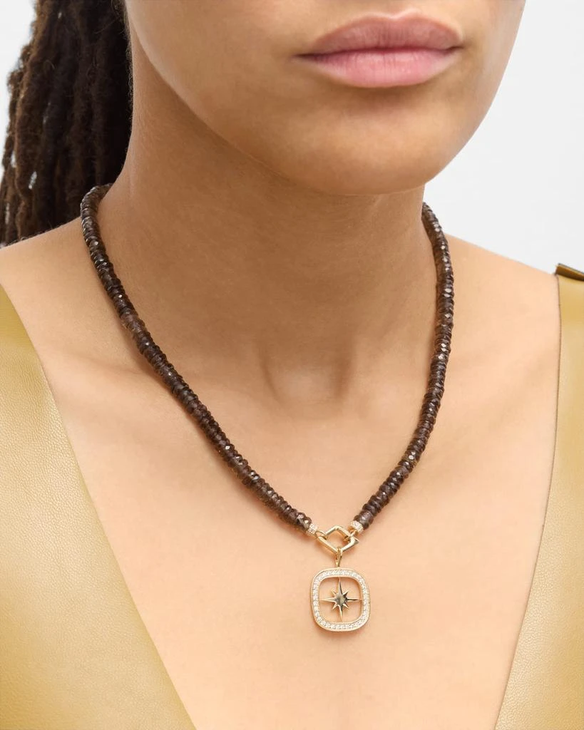 Sydney Evan 14K Yellow Gold XL Starburst Combo Beaded Pendant Necklace 2