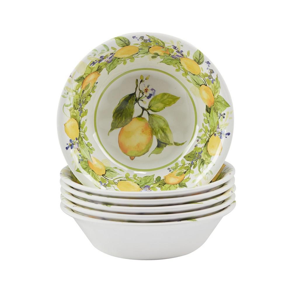 Certified International Certified Lemon Zest 6 Piece Melamine All Purpose Bowl
