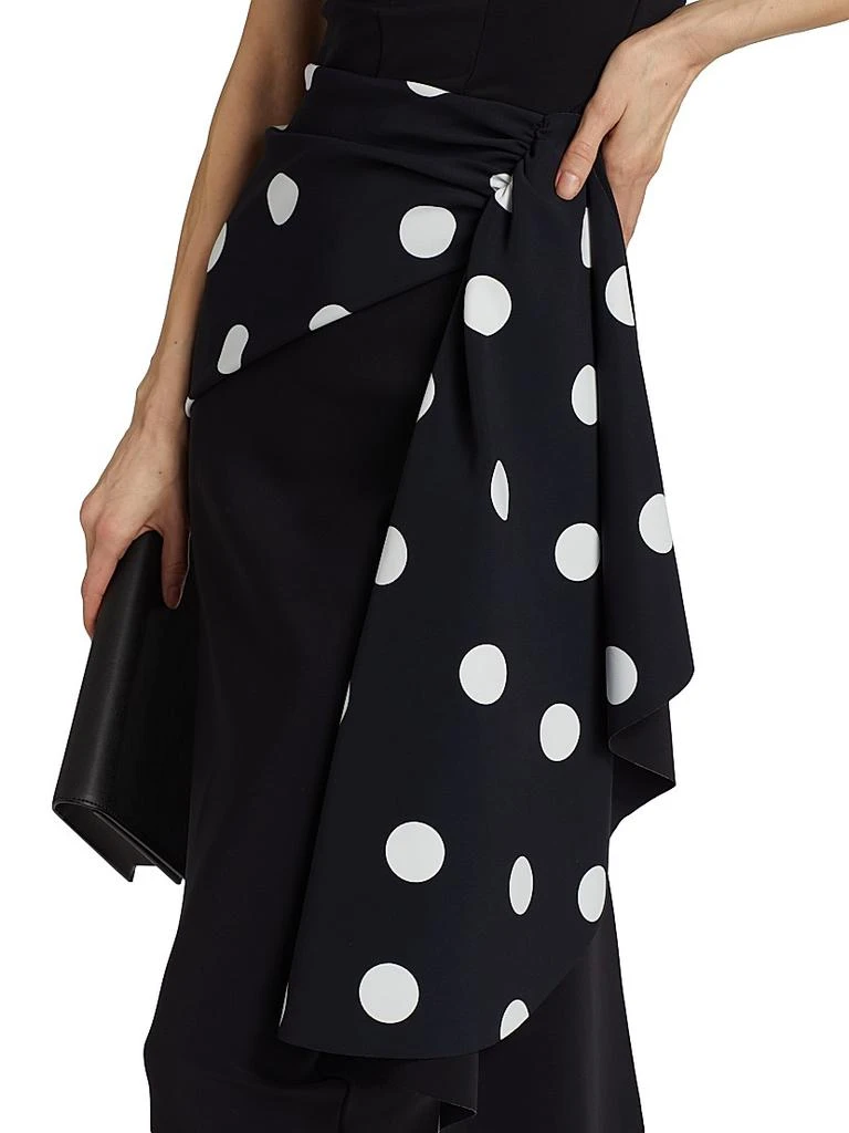 Chiara Boni Airose Polka Dot Sash Midi-Dress 6