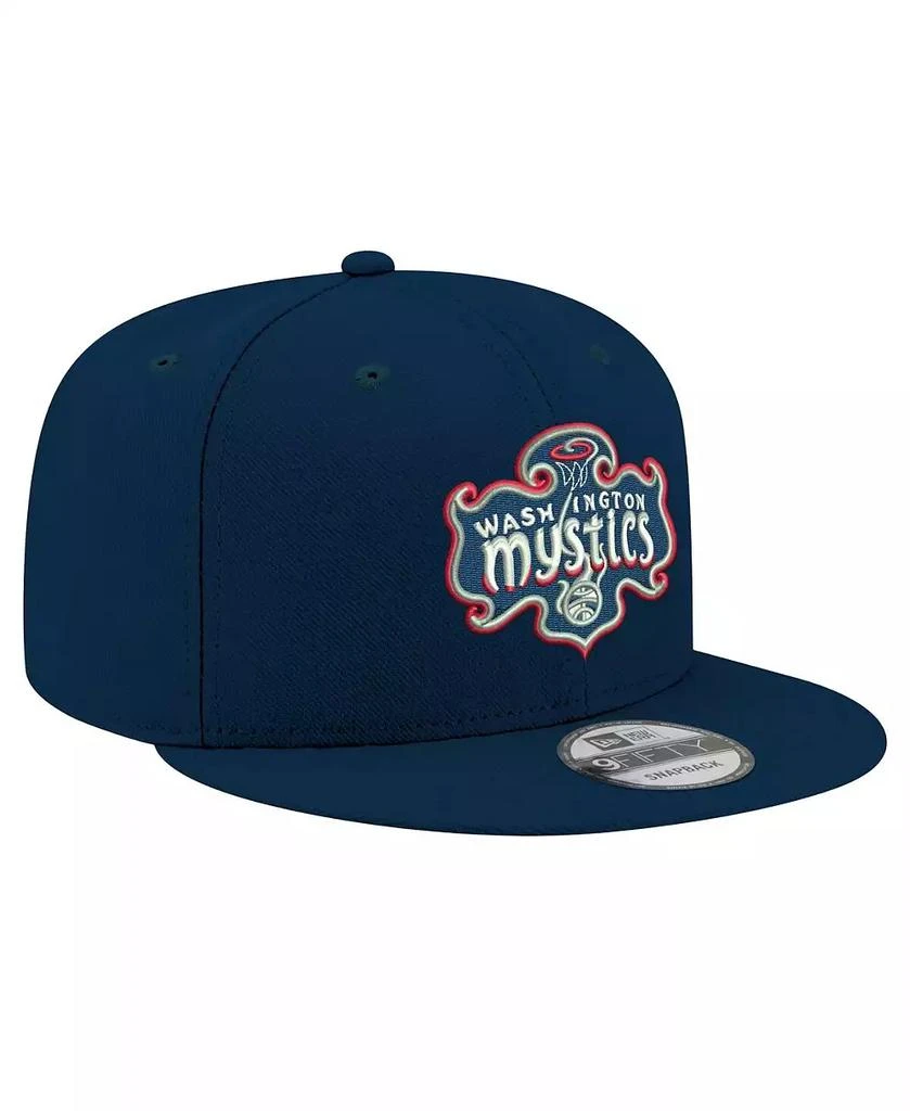 New Era Men's and Women's Navy Washington Mystics Logo 9FIFTY Snapback Hat 3