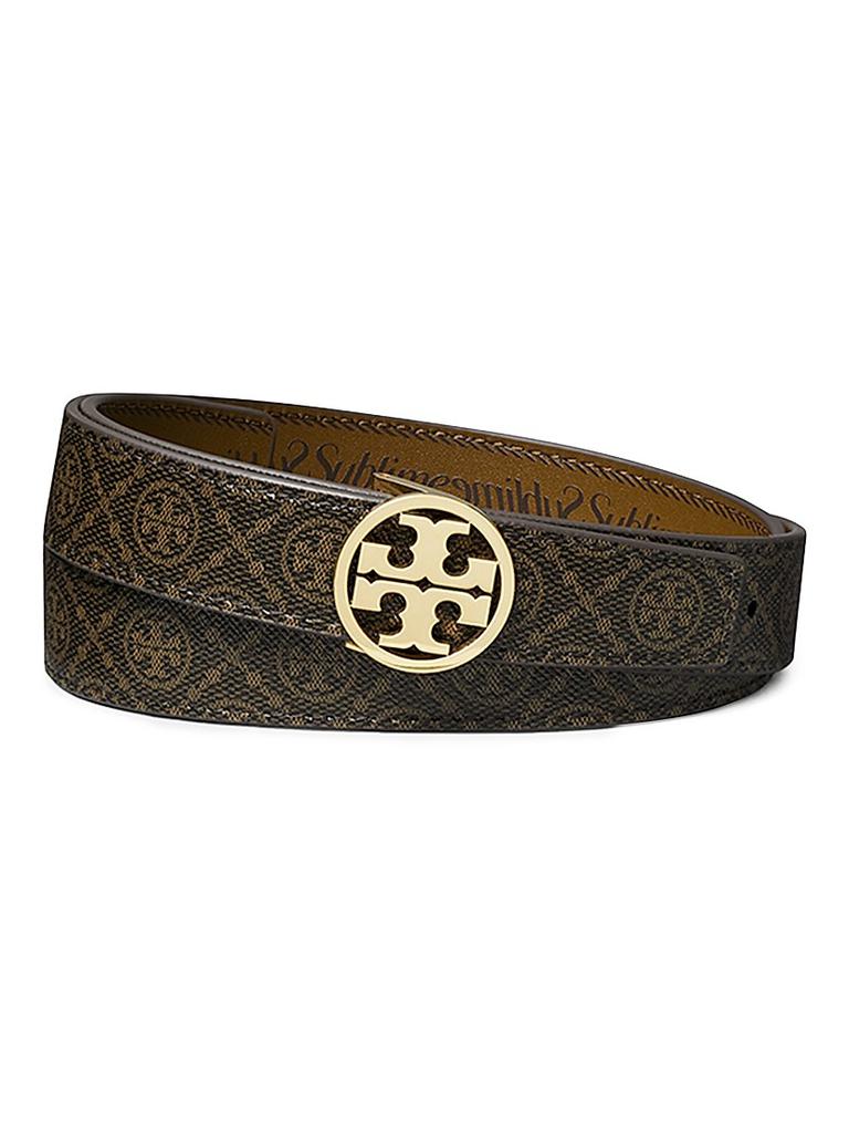 Tory Burch Miller Monogram Coated Canvas Belt