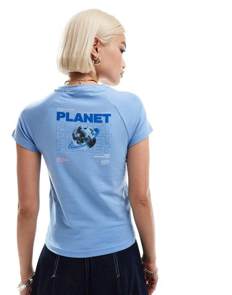 Noisy May Noisy May planet t-shirt in light blue 1