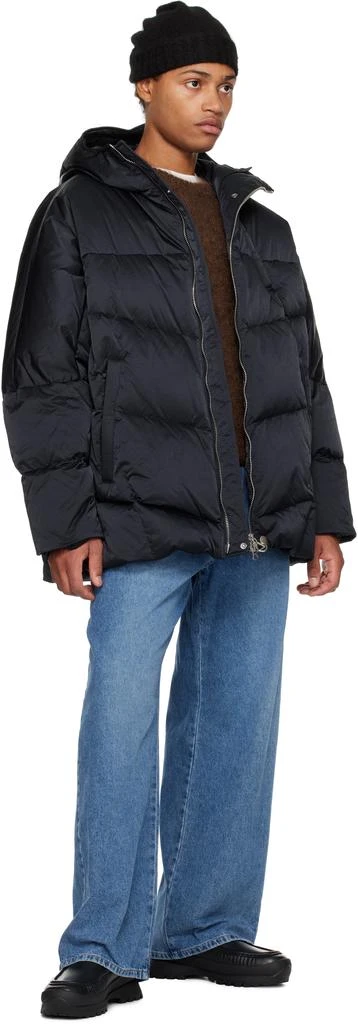 Solid Homme Navy Satin Down Jacket 4
