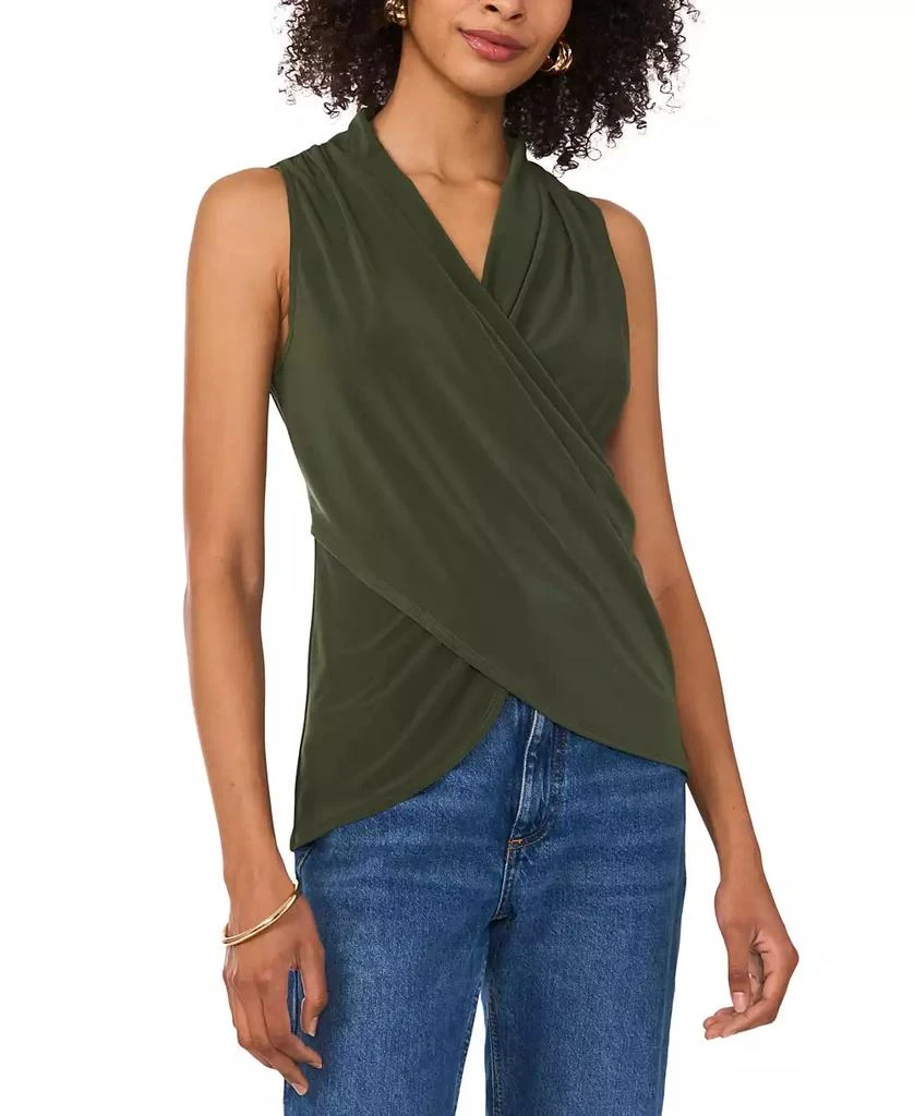Vince Camuto Women's Crossover Wrap-Front Sleeveless Top 1