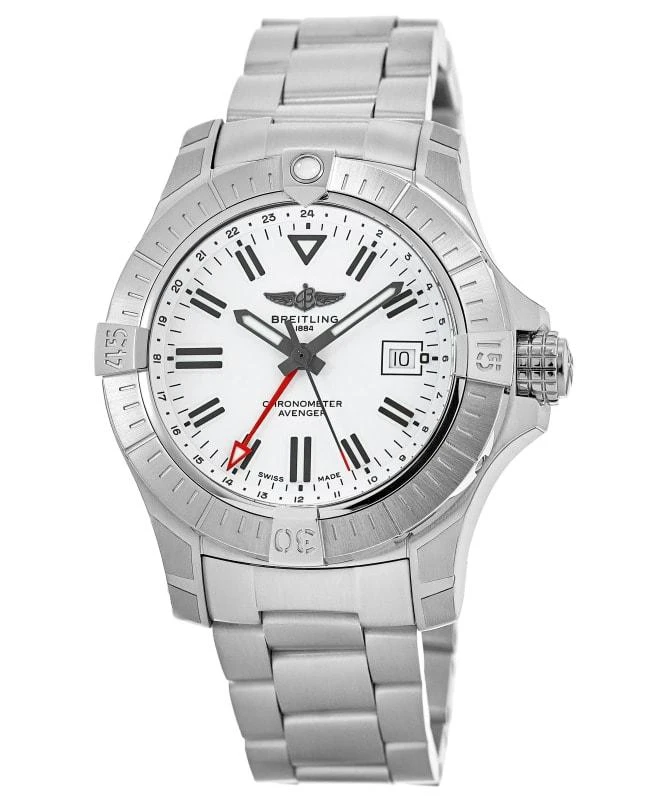 BREITLING Breitling Avenger Automatic GMT 43 White Dial Steel Men's Watch A32397101A1A1 1