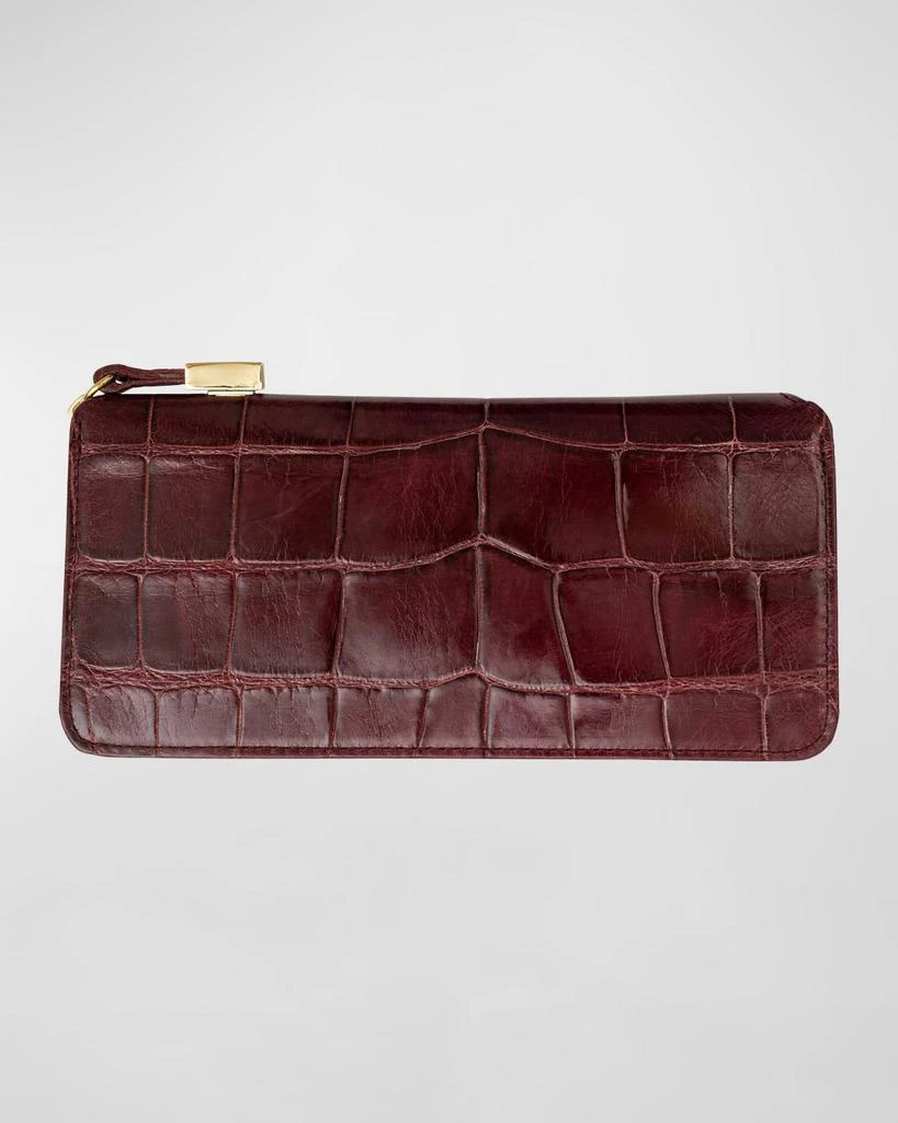 Abas Zip Alligator Continental Wallet 1