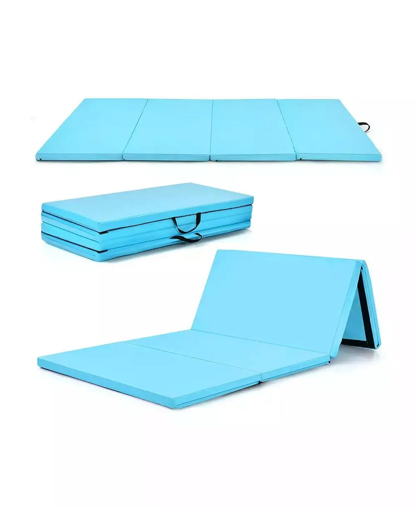 HONGGE 4-Panel Folding Gym Mat – Non-Slip, Portable, Durable for Home Gym, Yoga, Kids Play 1