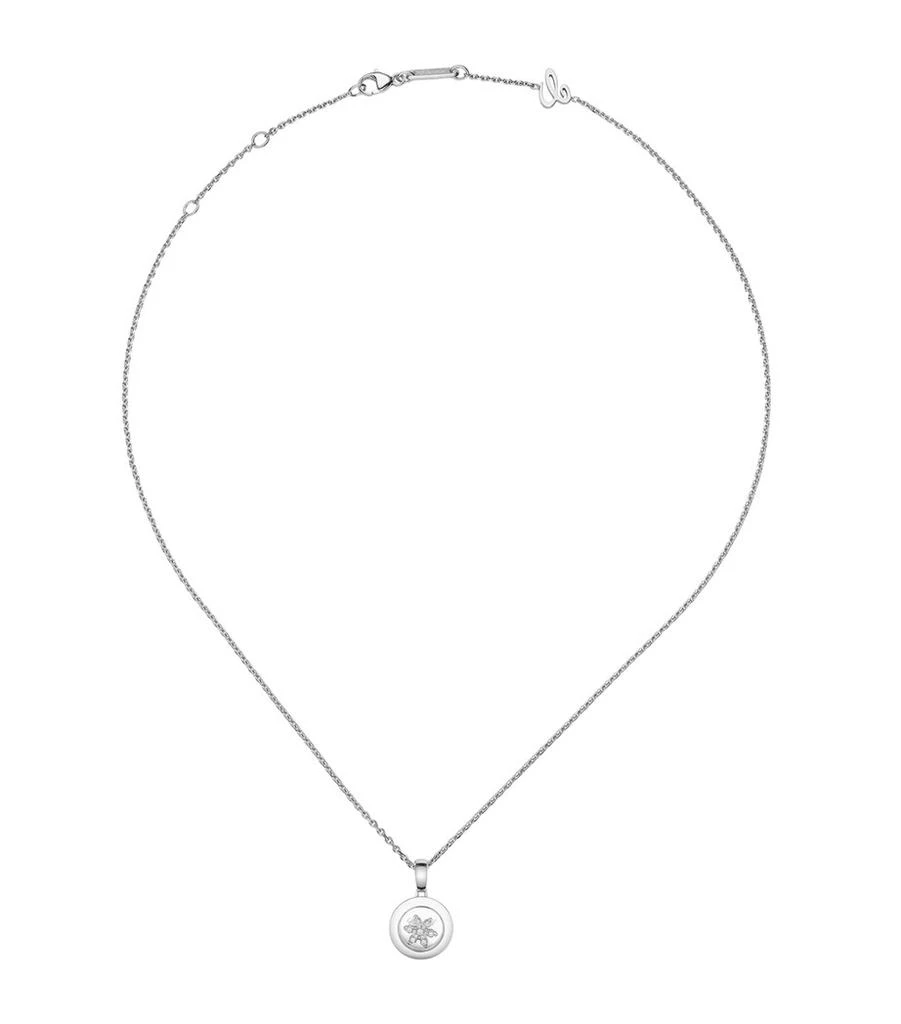 Chopard White Gold and Diamond Happy Snowflakes Pendant Necklace 1