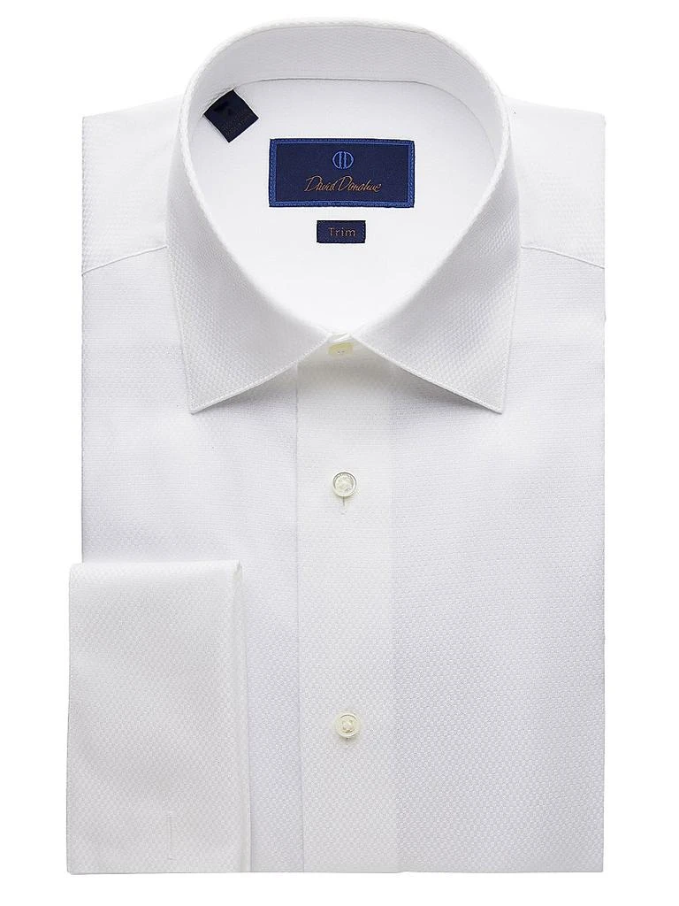 David Donahue Trim-Fit Dobby Weave Formal Shirt 1