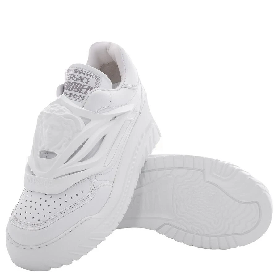 Versace Men
s White Leather Odyssea Sneakers 2