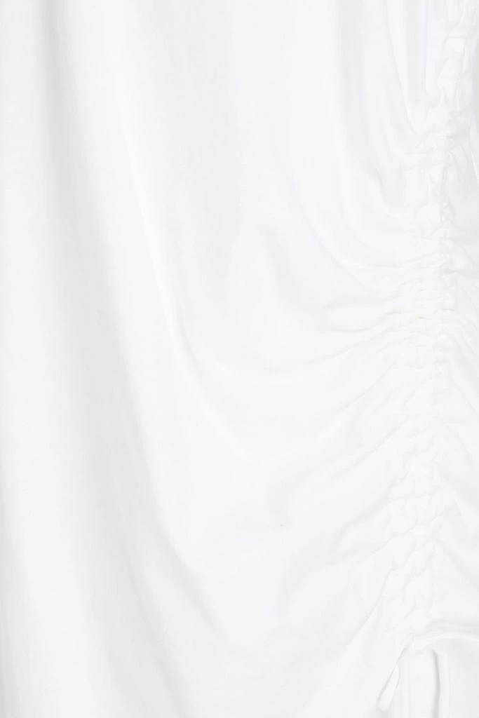 MSGM Ruched logo-print cotton-jersey mini dress 4
